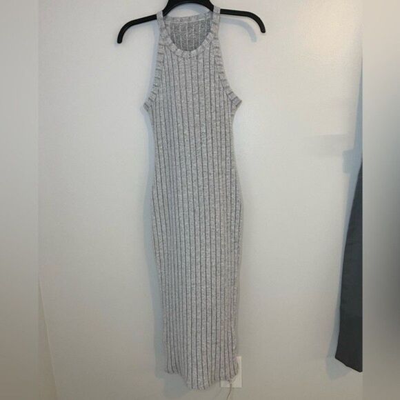 SHEIN Essnce Gray Solid Halter Neck Bodycon Dress Size Medium - Picture 2 of 7